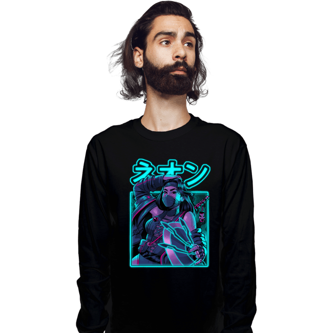 Daily_Deal_Shirts Long Sleeve Shirts, Unisex / Small / Black Mortal Neon