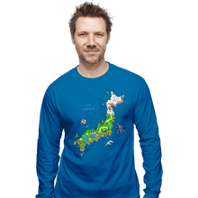 Load image into Gallery viewer, Secret_Shirts Long Sleeve Shirts, Unisex / Small / Sapphire Super Japan World Map
