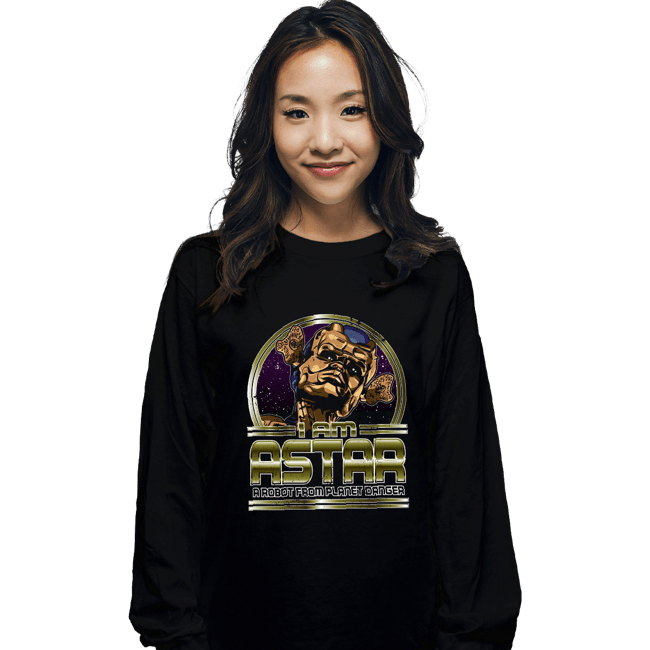 Daily_Deal_Shirts Long Sleeve Shirts, Unisex / Small / Black Astar From Planet Danger