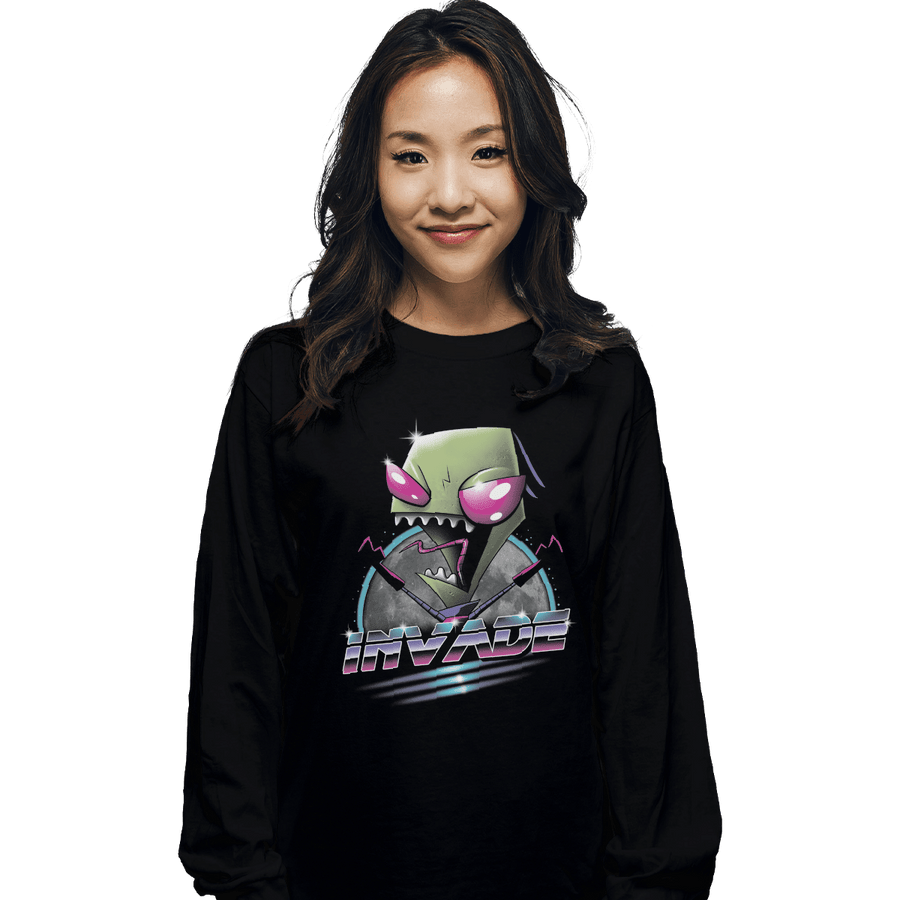 Shirts Long Sleeve Shirts, Unisex / Small / Black Invade