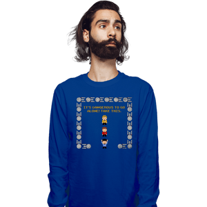 Daily_Deal_Shirts Long Sleeve Shirts, Unisex / Small / Royal Blue Take This Redshirt