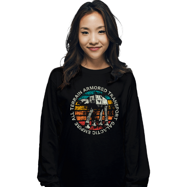 Shirts Long Sleeve Shirts, Unisex / Small / Black Retro AT-AT Sun
