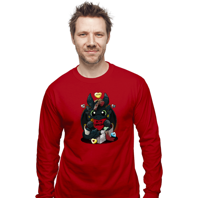Daily_Deal_Shirts Long Sleeve Shirts, Unisex / Small / Red Be My Dragon