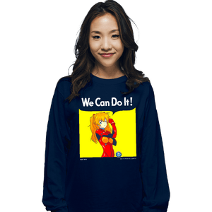 Shirts Long Sleeve Shirts, Unisex / Small / Navy We Can Do It Shinji