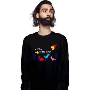 Daily_Deal_Shirts Long Sleeve Shirts, Unisex / Small / Black 8 Bit Extinction