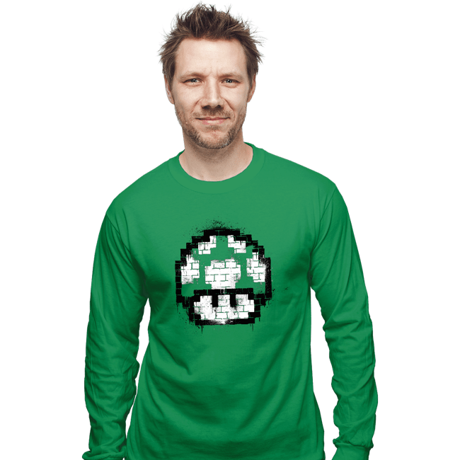 Shirts Long Sleeve Shirts, Unisex / Small / Irish Green 1-Up Spray