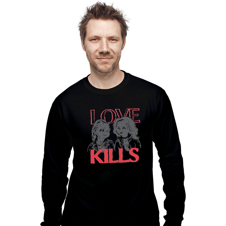 Shirts Long Sleeve Shirts, Unisex / Small / Black Love Kills