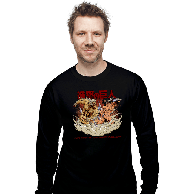 Shirts Long Sleeve Shirts, Unisex / Small / Black Titan VS Titan