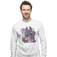 Load image into Gallery viewer, Shirts Long Sleeve Shirts, Unisex / Small / White Maneki Toothless
