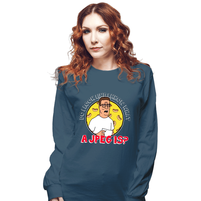 Daily_Deal_Shirts Long Sleeve Shirts, Unisex / Small / Indigo Blue JPEG Hank