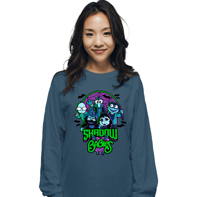 Shirts Long Sleeve Shirts, Unisex / Small / Indigo Blue Shadow Babies