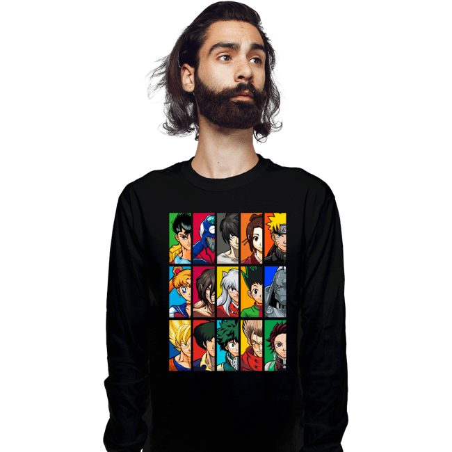 Daily_Deal_Shirts Long Sleeve Shirts, Unisex / Small / Black Anime VS Anime