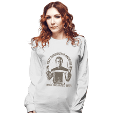 Load image into Gallery viewer, Shirts Long Sleeve Shirts, Unisex / Small / White Data Plan

