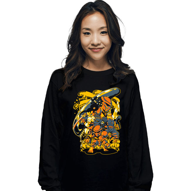 Shirts Long Sleeve Shirts, Unisex / Small / Black Alien vs. Predator Arcade Heroes