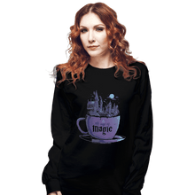 Load image into Gallery viewer, Shirts Long Sleeve Shirts, Unisex / Small / Black A Cup Of Magic
