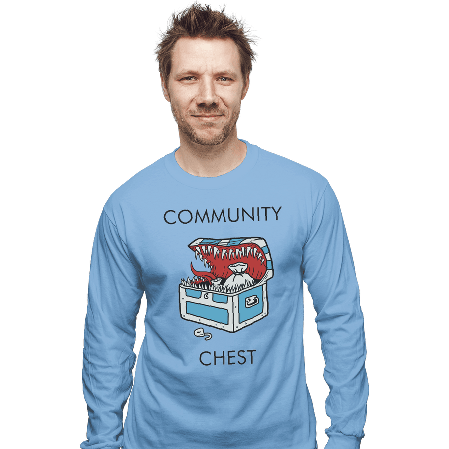 Shirts Long Sleeve Shirts, Unisex / Small / Powder Blue Mimicopoly