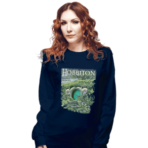 Shirts Long Sleeve Shirts, Unisex / Small / Navy Visit Hobbiton