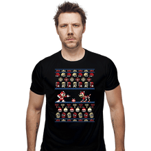 Load image into Gallery viewer, Shirts Fitted Shirts, Mens / Small / Black Christmas Man

