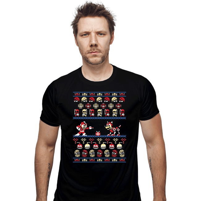 Shirts Fitted Shirts, Mens / Small / Black Christmas Man
