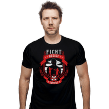 Load image into Gallery viewer, Shirts Fitted Shirts, Mens / Small / Black Fight, Resist, Survive
