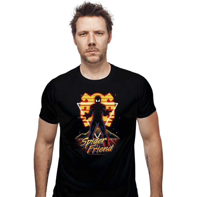 Shirts Fitted Shirts, Mens / Small / Black Retro Spider Friend