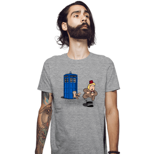 Shirts Fitted Shirts, Mens / Small / Sports Grey The Tardis Monkey