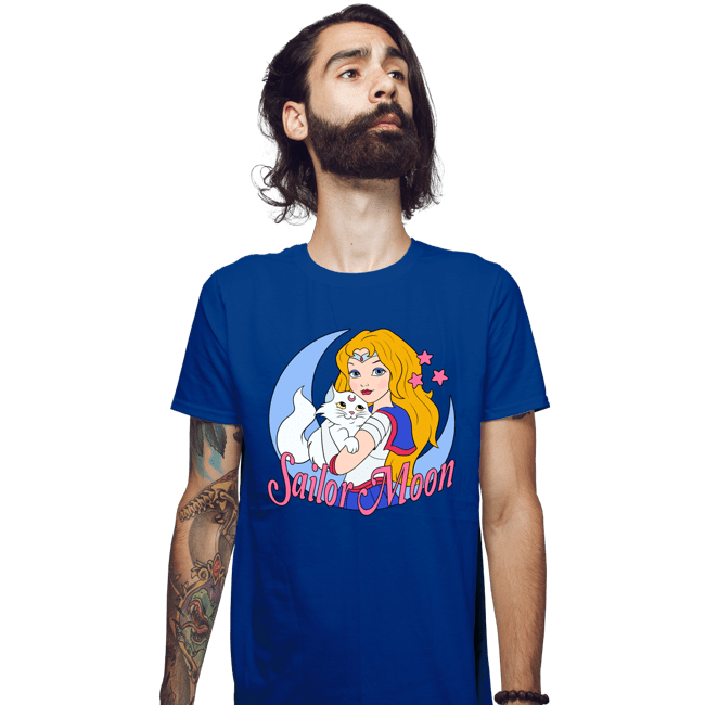 Secret_Shirts Fitted Shirts, Mens / Small / Royal Blue USA Sailor Moon
