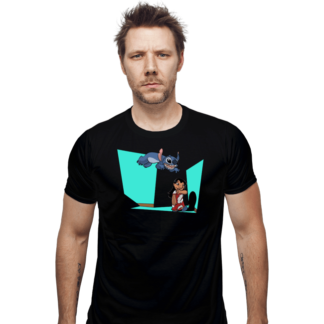 Secret_Shirts Fitted Shirts, Mens / Small / Black Alien And Girl