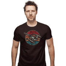 Load image into Gallery viewer, Shirts Fitted Shirts, Mens / Small / Dark Chocolate Vintage Starfighter
