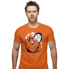 Load image into Gallery viewer, Secret_Shirts Fitted Shirts, Mens / Small / Orange Chainsaw Cute
