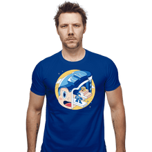 Load image into Gallery viewer, Shirts Fitted Shirts, Mens / Small / Royal Blue The Blue Bomber Head
