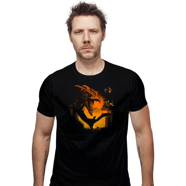 Daily_Deal_Shirts Fitted Shirts, Mens / Small / Black Rodan Kaiju