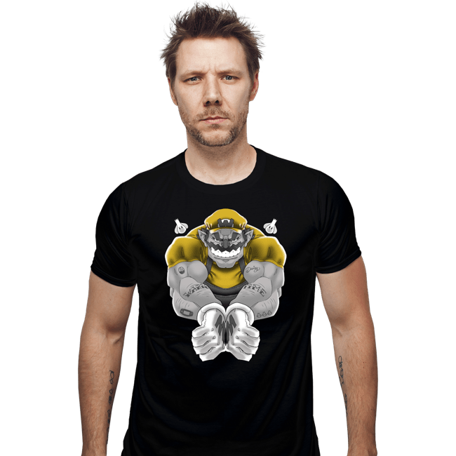 Daily_Deal_Shirts Fitted Shirts, Mens / Small / Black Wario Time