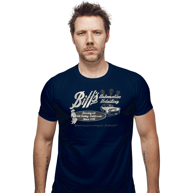 Daily_Deal_Shirts Fitted Shirts, Mens / Small / Navy Biff's Auto Detailing