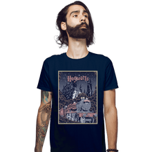 Load image into Gallery viewer, Shirts Fitted Shirts, Mens / Small / Navy Visit Hogwarts
