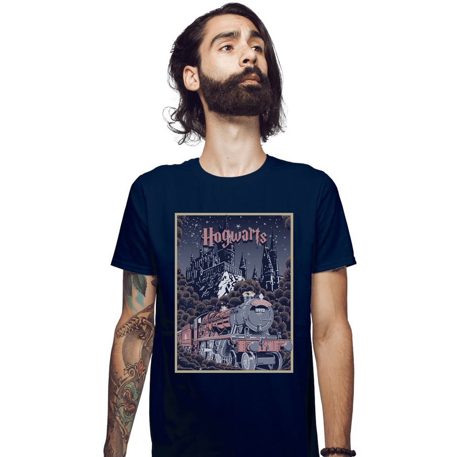 Shirts Fitted Shirts, Mens / Small / Navy Visit Hogwarts