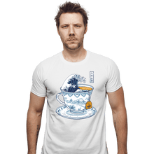 Load image into Gallery viewer, Shirts Fitted Shirts, Mens / Small / White The Great Kanagawa Tea
