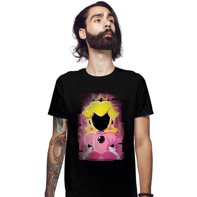 Shirts Fitted Shirts, Mens / Small / Black Peach Glitch