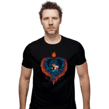 Load image into Gallery viewer, Secret_Shirts Fitted Shirts, Mens / Small / Black Heart On  Fire
