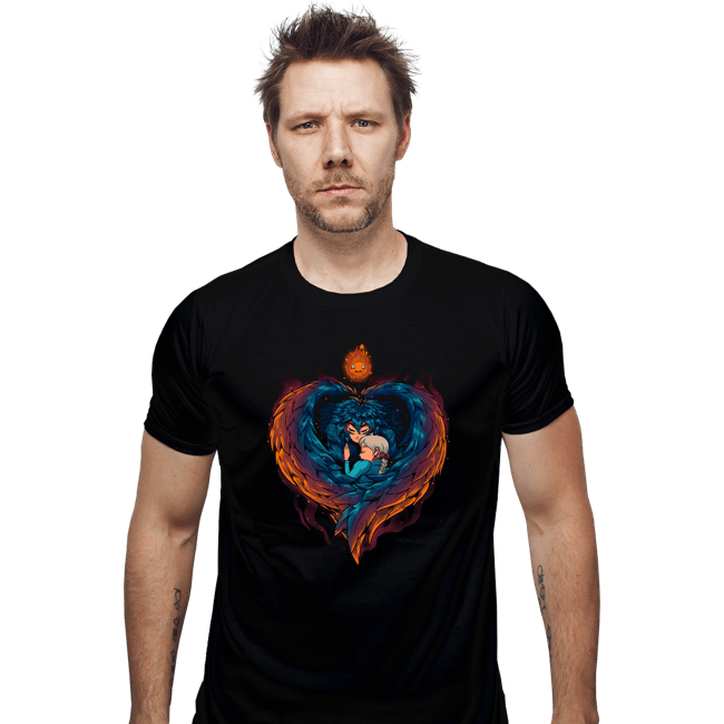 Secret_Shirts Fitted Shirts, Mens / Small / Black Heart On  Fire