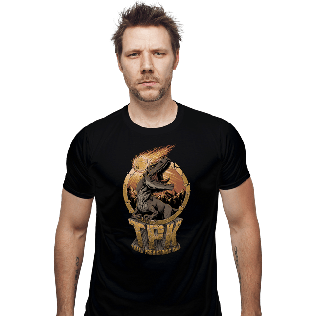 Daily_Deal_Shirts Fitted Shirts, Mens / Small / Black Prehistoric TPK