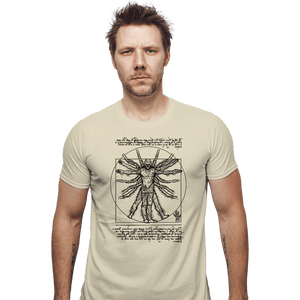 Daily_Deal_Shirts Fitted Shirts, Mens / Small / Sand Vitruvian Vecna