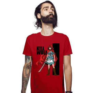 Secret_Shirts Fitted Shirts, Mens / Small / Red Kill Wolf