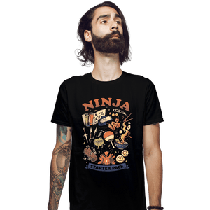 Daily_Deal_Shirts Fitted Shirts, Mens / Small / Black Ninja Starter Pack