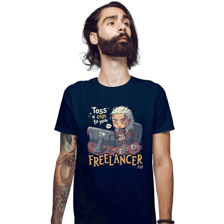 Shirts Fitted Shirts, Mens / Small / Navy Freelancer Of Blaviken