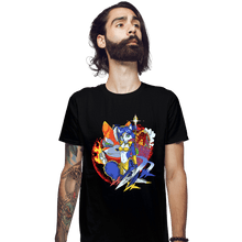 Load image into Gallery viewer, Secret_Shirts Fitted Shirts, Mens / Small / Black Dino Planet
