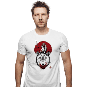 Shirts Fitted Shirts, Mens / Small / White Wolf Princess Ink