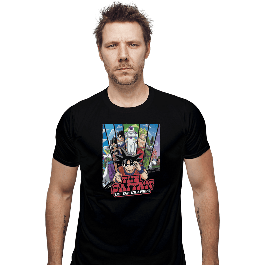 Shirts Fitted Shirts, Mens / Small / Black The Saiyan Vs The Villains