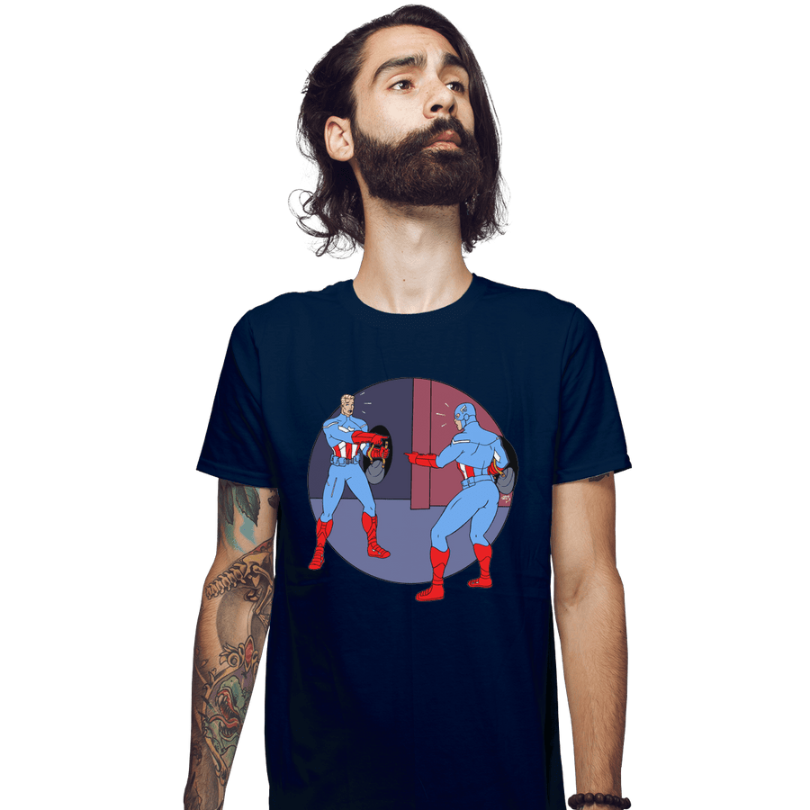 Shirts Fitted Shirts, Mens / Small / Navy Captain Americas