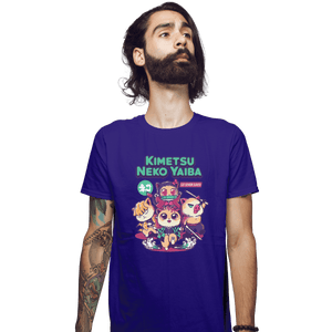 Shirts Fitted Shirts, Mens / Small / Violet Kimetsu Neko Yaiba